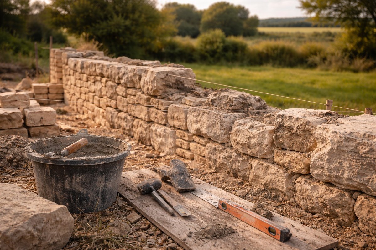 Chantier maçonnerie en Vendée